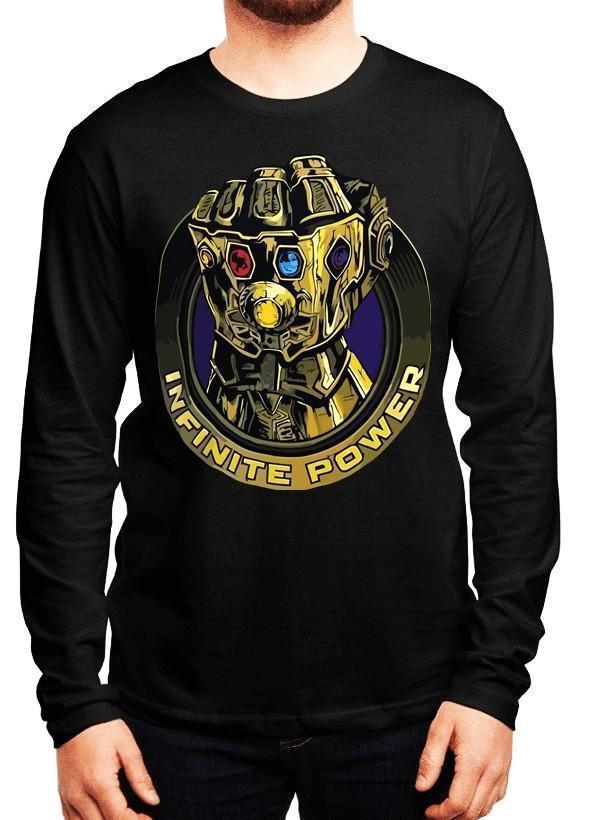 M Nidal Khan T-shirt SMALL / Black Thanos Infinite Power Full Sleeves T-shirt