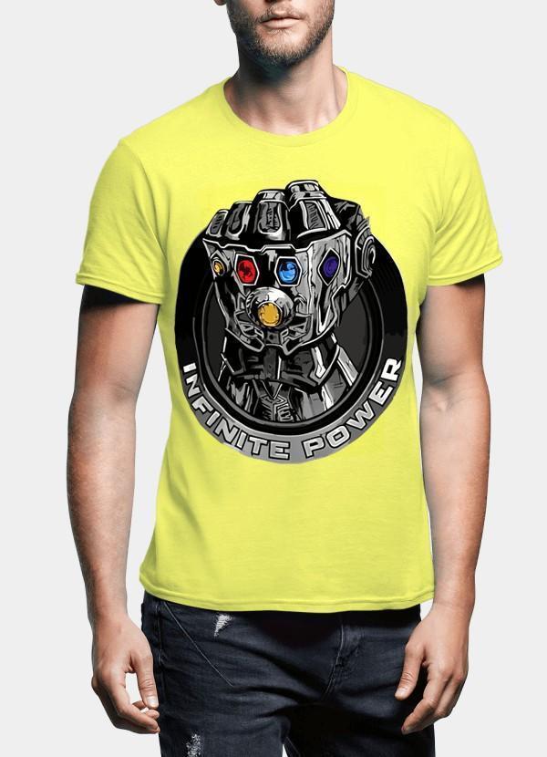 M Nidal Khan T-shirt SMALL / Yellow Thanos Infinite Power Half Sleeves T-shirt