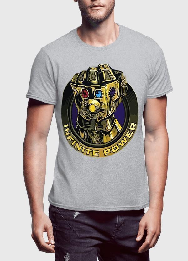 M Nidal Khan T-shirt SMALL / Gray Thanos Infinite Power Half Sleeves T-shirt