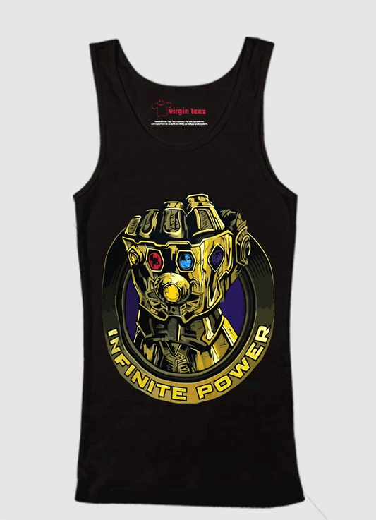 M Nidal Khan Tank Top SMALL / Black Thanos Infinite Power Tank Top