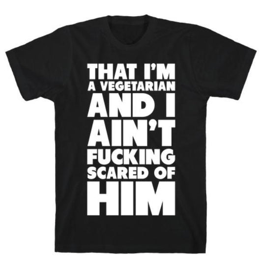 GYM FIT T-SHIRT THAT I'M A VEGETARIAN BLACK T-SHIRT