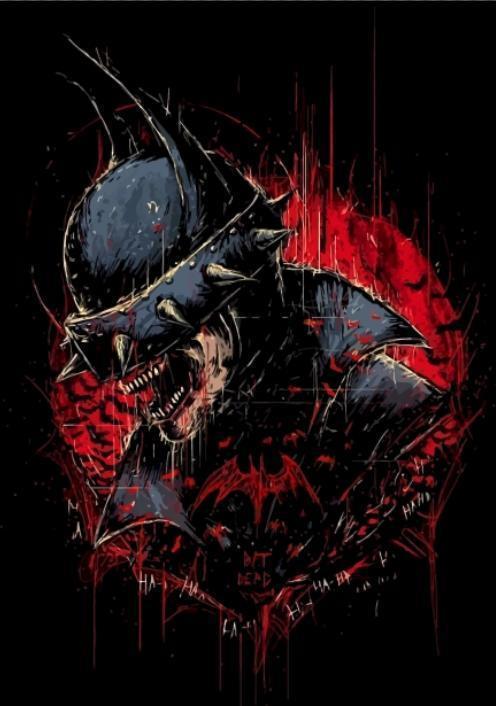 M Nidal Khan T-SHIRT The Batman who Laughs Black T-shirt