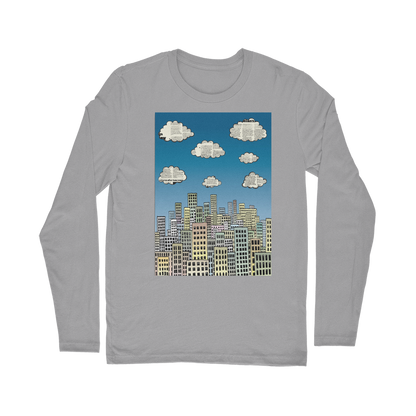 VIRGIN TEEZ Long sleeves T-shirt Light Grey / Unisex / S The city of paper clouds Classic Long Sleeve T-Shirt