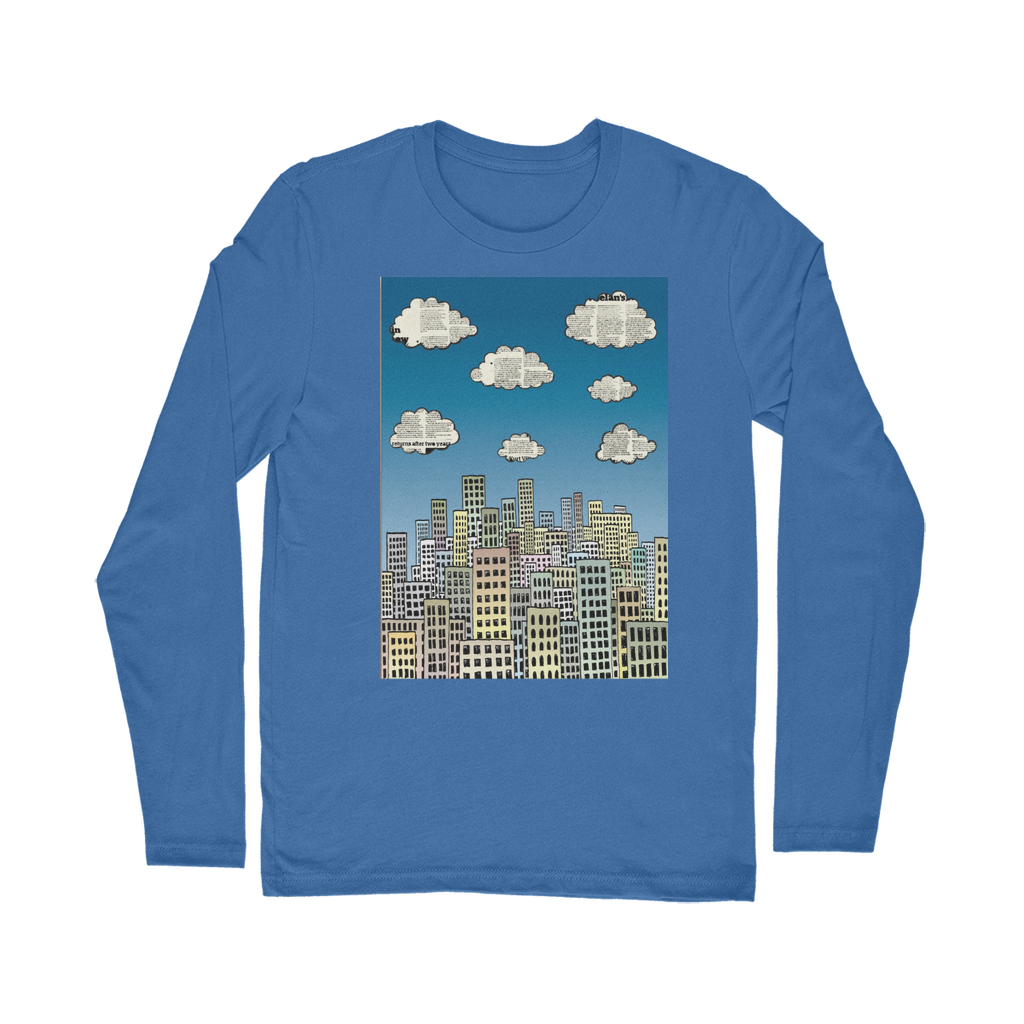 VIRGIN TEEZ Long sleeves T-shirt Royal / Unisex / S The city of paper clouds Classic Long Sleeve T-Shirt