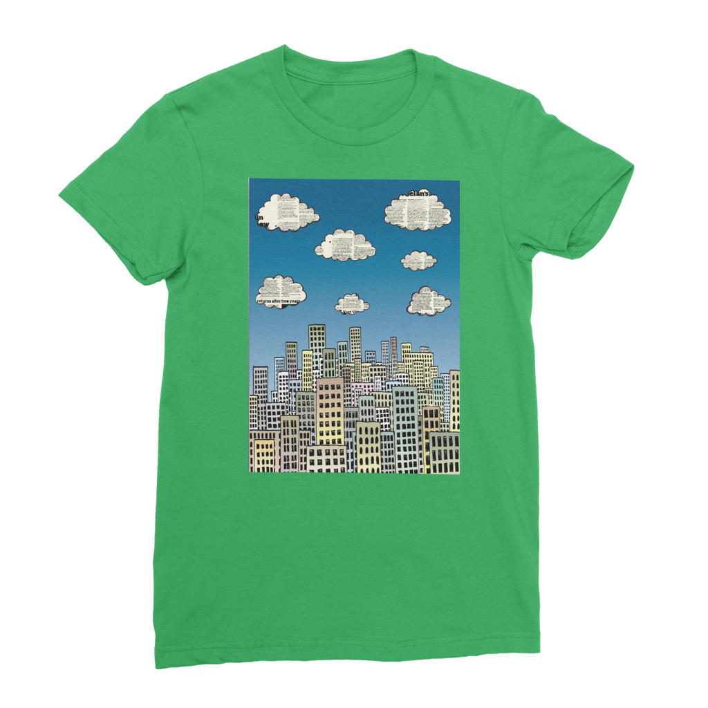 VIRGIN TEEZ Women T-Shirt Irish Green / Female / S The city of paper clouds Classic Women's T-Shirt