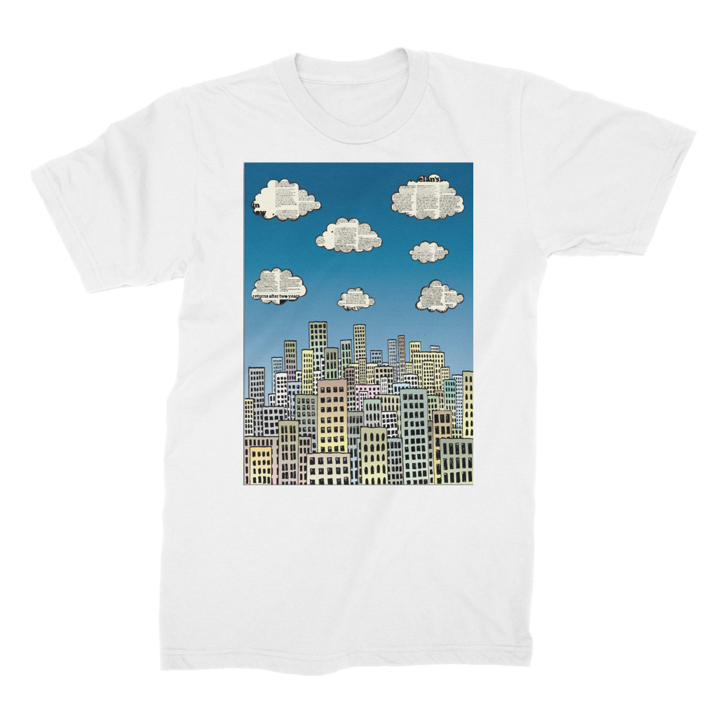 VIRGIN TEEZ Men T-Shirts White / Male / S The city of paper clouds Premium Jersey Men's T-Shirt