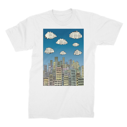 VIRGIN TEEZ Men T-Shirts White / Male / S The city of paper clouds Premium Jersey Men's T-Shirt