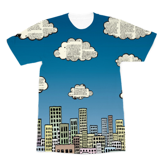 VIRGIN TEEZ Sublimation Men T-Shirt XS The city of paper clouds Premium Sublimation Adult T-Shirt