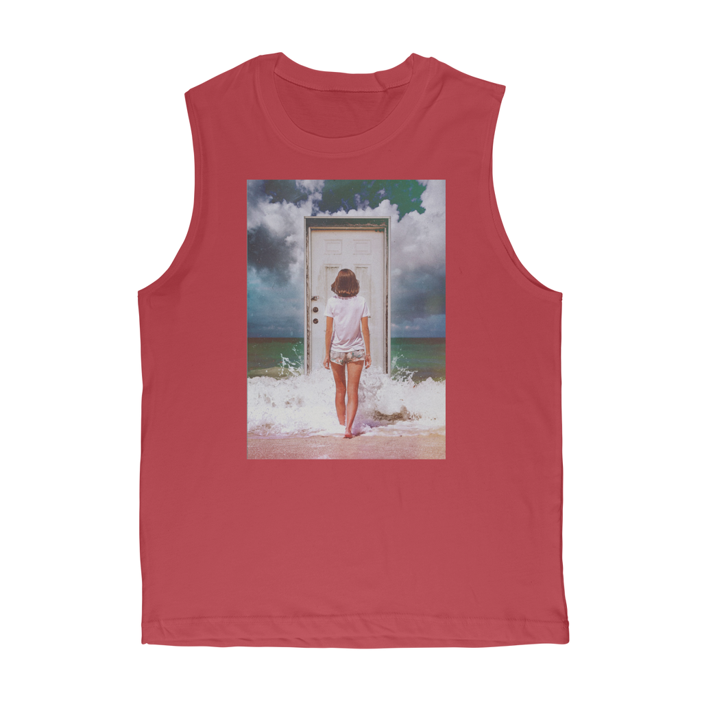 VIRGIN TEEZ Tank Top Red / Unisex / S The Door Premium Adult Muscle Top