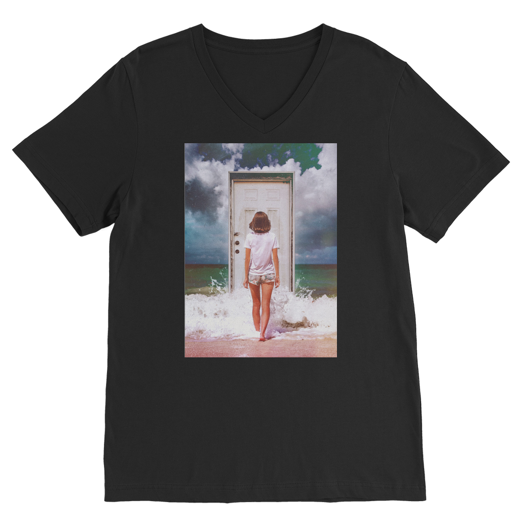 VIRGIN TEEZ Men T-Shirts Black / Unisex / S The Door Premium V-Neck T-Shirt