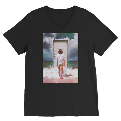 VIRGIN TEEZ Men T-Shirts Black / Unisex / S The Door Premium V-Neck T-Shirt