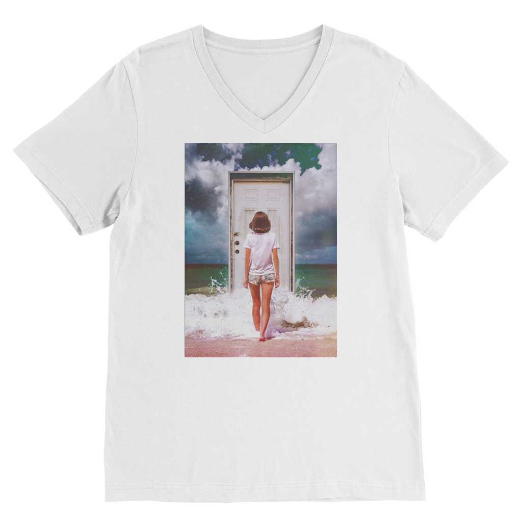 VIRGIN TEEZ Men T-Shirts White / Unisex / S The Door Premium V-Neck T-Shirt