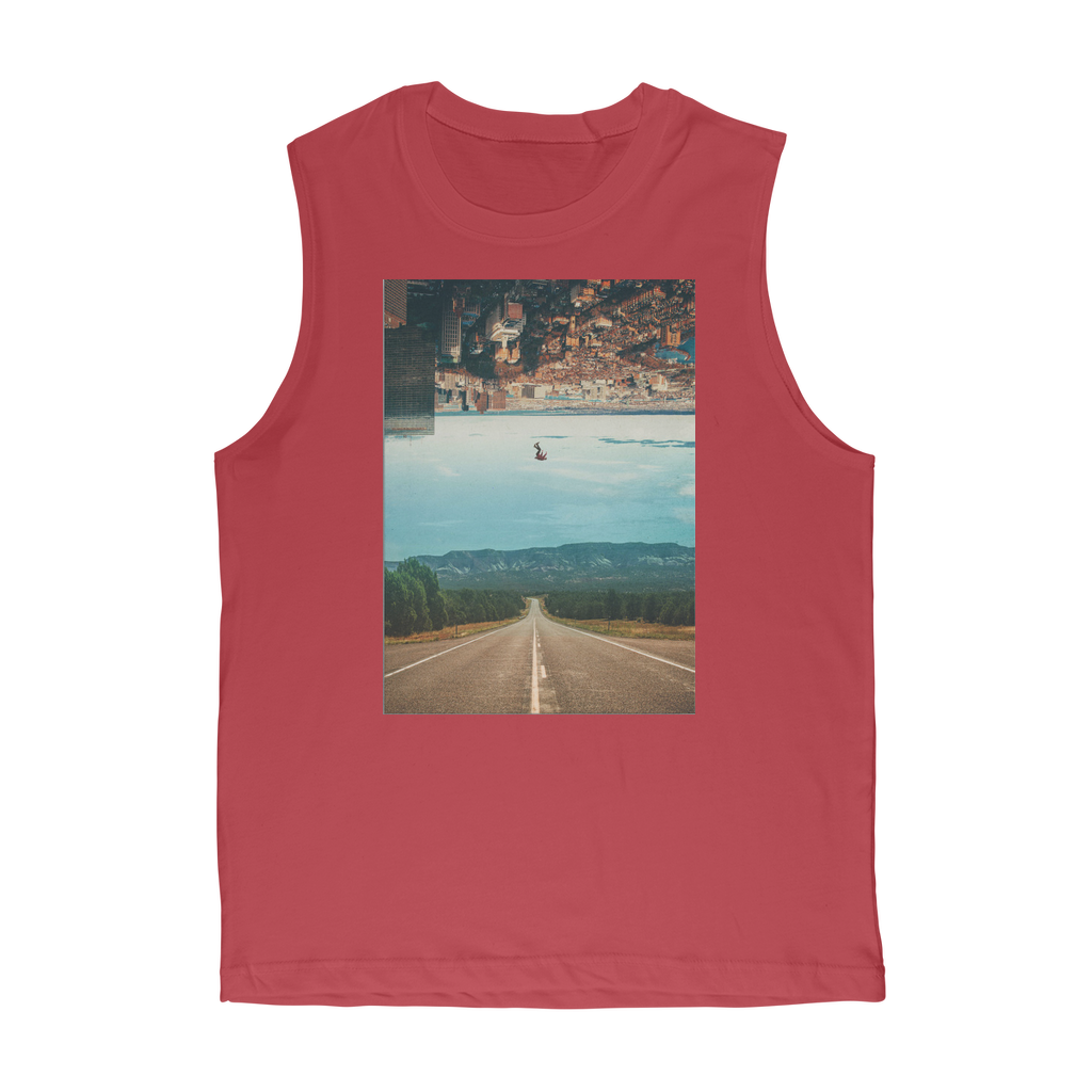 VIRGIN TEEZ Tank Top Red / Unisex / S The Dropout Premium Adult Muscle Top