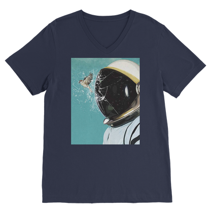 VIRGIN TEEZ Men T-Shirts Navy / Unisex / S The Escape Premium V-Neck T-Shirt