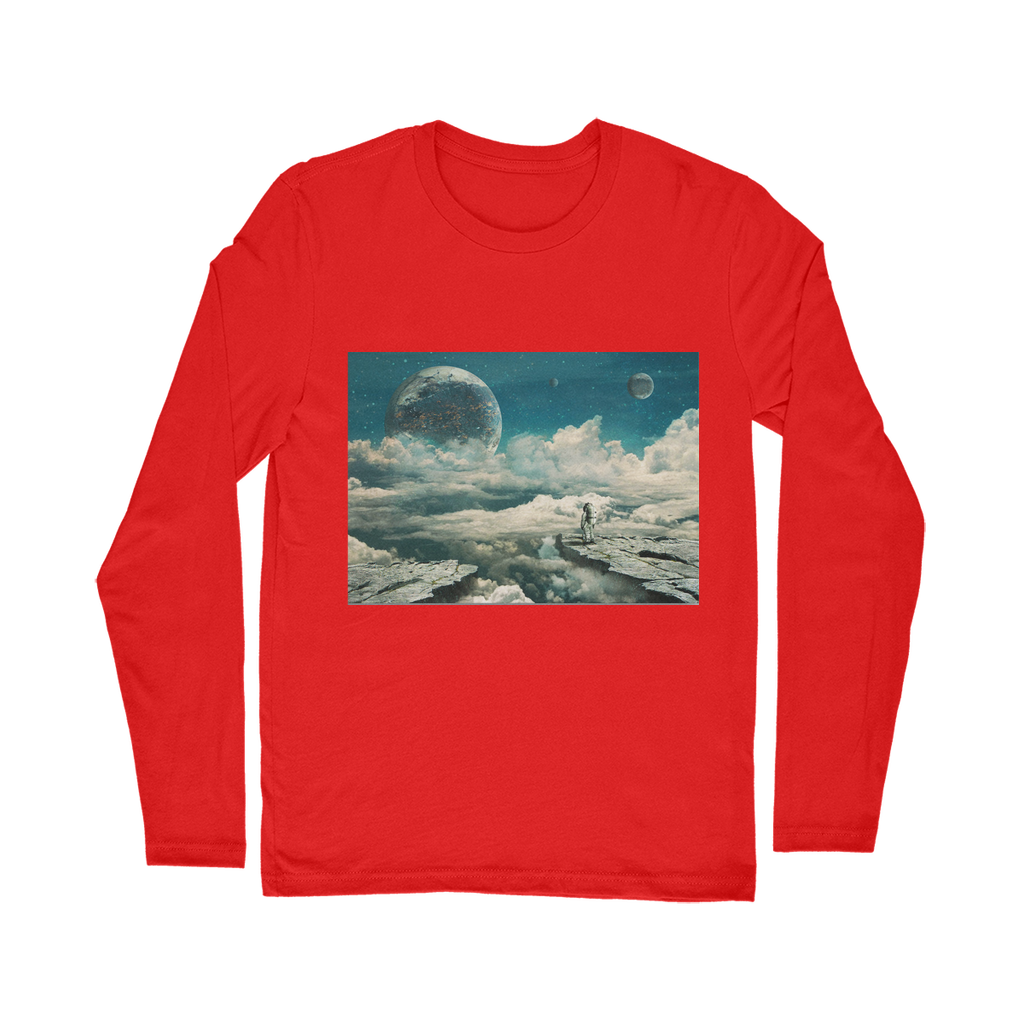 VIRGIN TEEZ Long sleeves T-shirt Red / Unisex / S The explorer Classic Long Sleeve T-Shirt