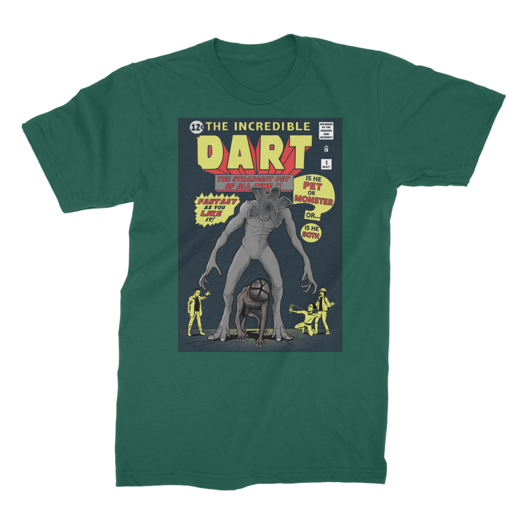 VIRGIN TEEZ Men T-Shirts Dark Green / Male / S The Incredible Dart Premium Jersey Men's T-Shirt