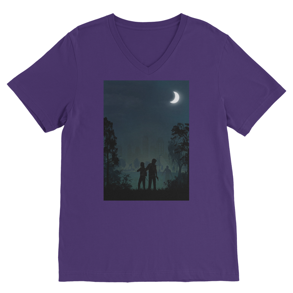 VIRGIN TEEZ Men T-Shirts Purple / Unisex / S The Last of Us Classic V-Neck T-Shirt