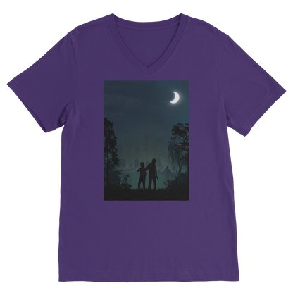 VIRGIN TEEZ Men T-Shirts Purple / Unisex / S The Last of Us Classic V-Neck T-Shirt