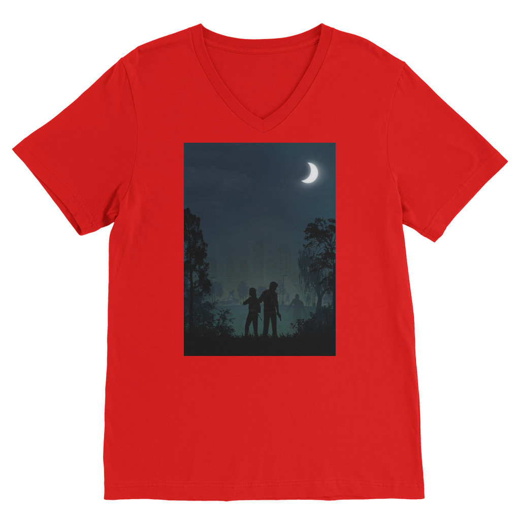 VIRGIN TEEZ Men T-Shirts Red / Unisex / S The Last of Us Classic V-Neck T-Shirt