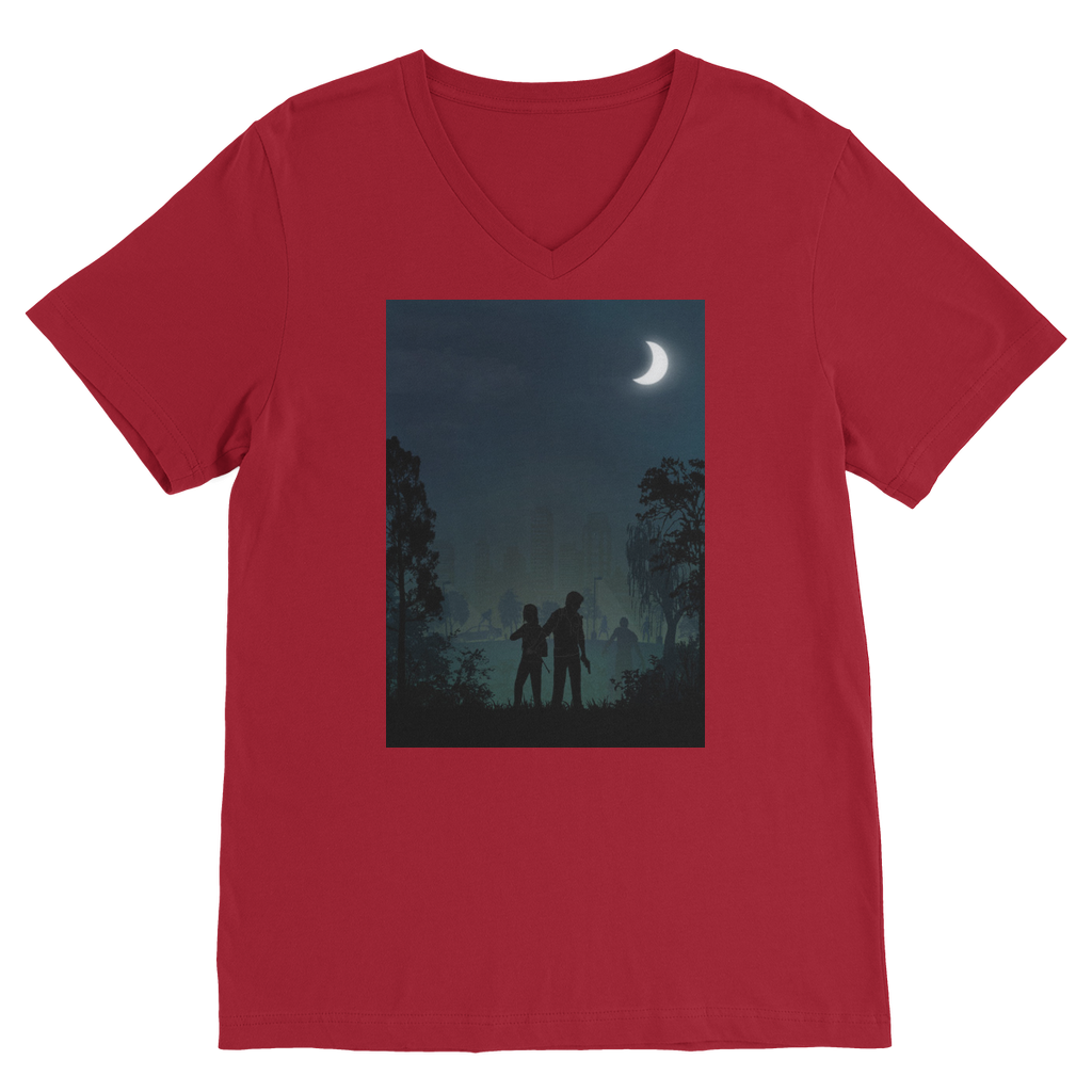 VIRGIN TEEZ Men T-Shirts Red / Unisex / S The Last of Us Premium V-Neck T-Shirt