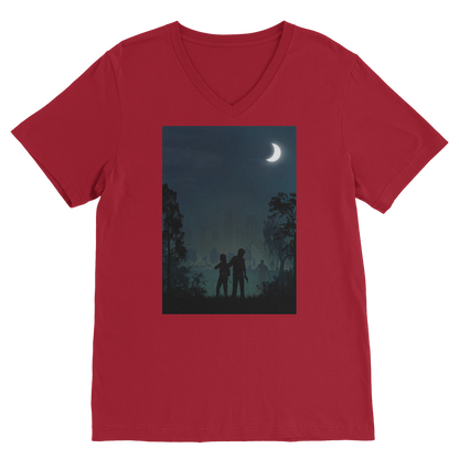 VIRGIN TEEZ Men T-Shirts Red / Unisex / S The Last of Us Premium V-Neck T-Shirt