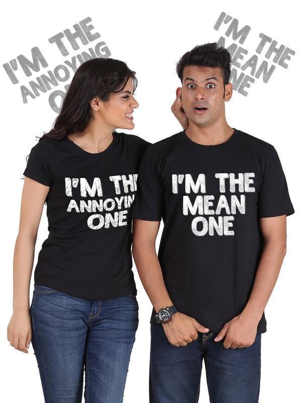 HUM TUM T-SHIRT The Mean One, The Annoying One Couple T-Shirts