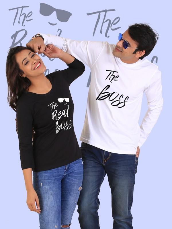 HUM TUM T-SHIRT The Real Boss Couple Full Sleeves