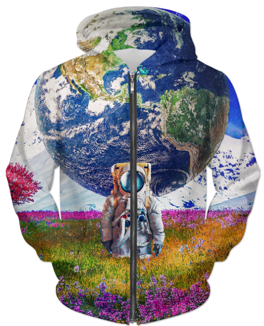 Virgin Teez Sublimation Hoodie The World Behind UNISEX ZIP HOODIE