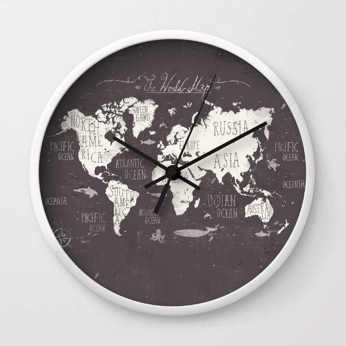 Dany Designs Wall Clock The World Map Wall clock