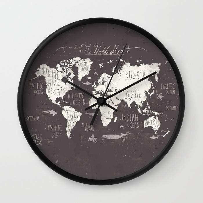 Dany Designs Wall Clock The World Map Wall clock