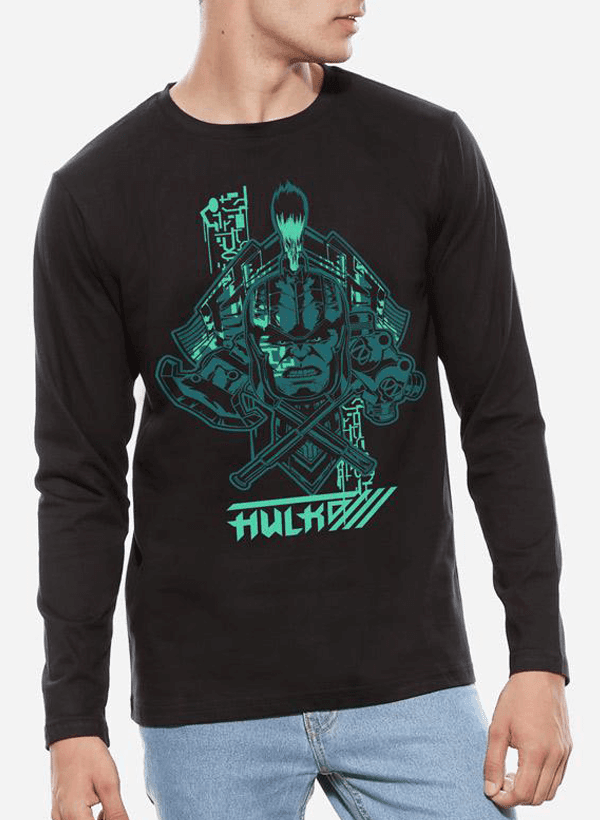 Tipu Sultan T-shirt SMALL / Black Thor Ragnarok - Hulk Classic Full Sleeves T-shirt