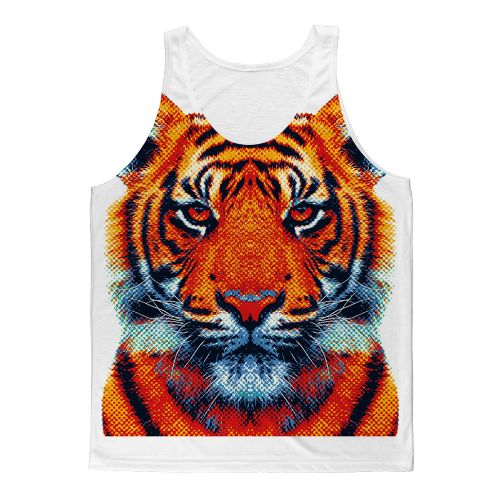 VIRGIN TEEZ Tank Top XS Tiger - Colorful Animals Classic Sublimation Adult Tank Top