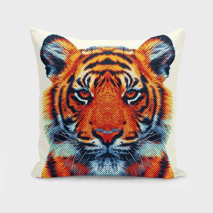 Saadana Shanmukam pillows Tiger - Colorful Animals Pillow