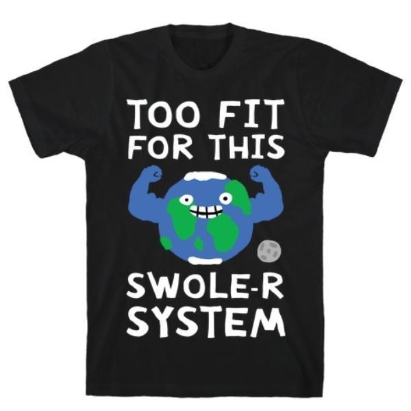 GYM FIT T-SHIRT TOO FIT FOR THIS SWOLE-ER SYSTEM T-SHIRT