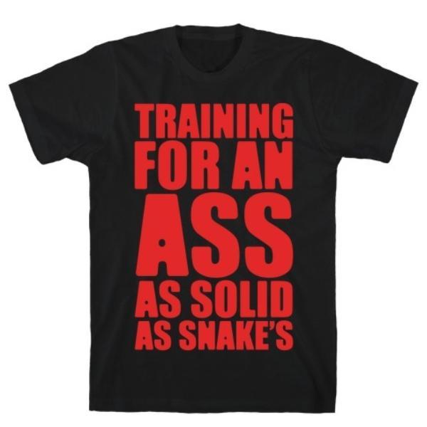 GYM FIT T-SHIRT TRAINING FOR AN ASS AS SOLID WHITE PRINT T-SHIRT