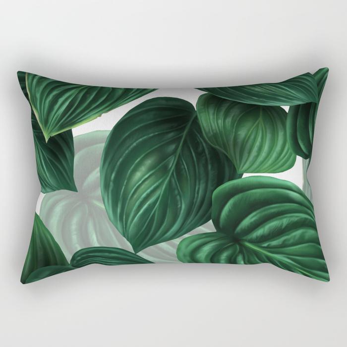 The Pillow pillows Tropical Leaf Rectangle Pillow