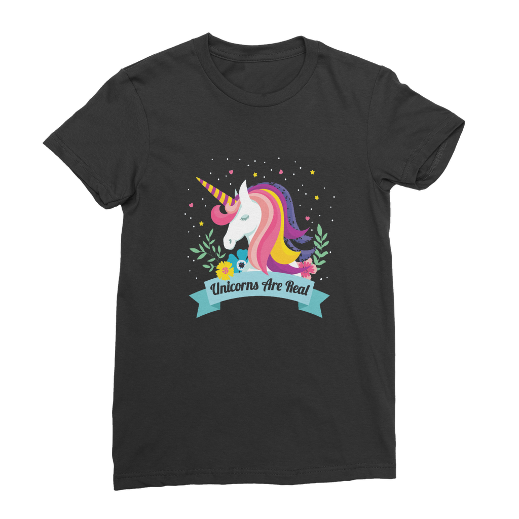 VIRGIN TEEZ Women T-Shirt Black / Female / S Unicorns Are Real Premium Jersey Women's T-Shirt