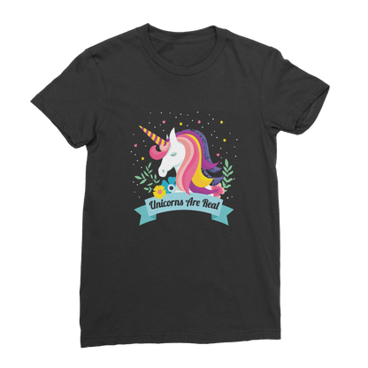 VIRGIN TEEZ Women T-Shirt Black / Female / S Unicorns Are Real Premium Jersey Women's T-Shirt