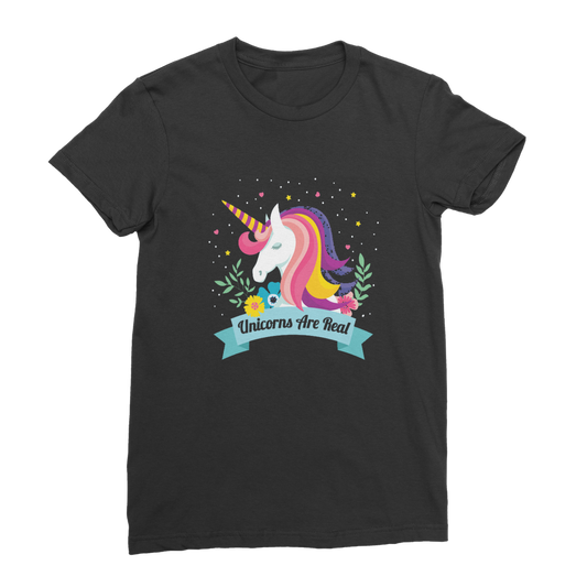 VIRGIN TEEZ Women T-Shirt Black / Female / S Unicorns Are Real Premium Jersey Women's T-Shirt