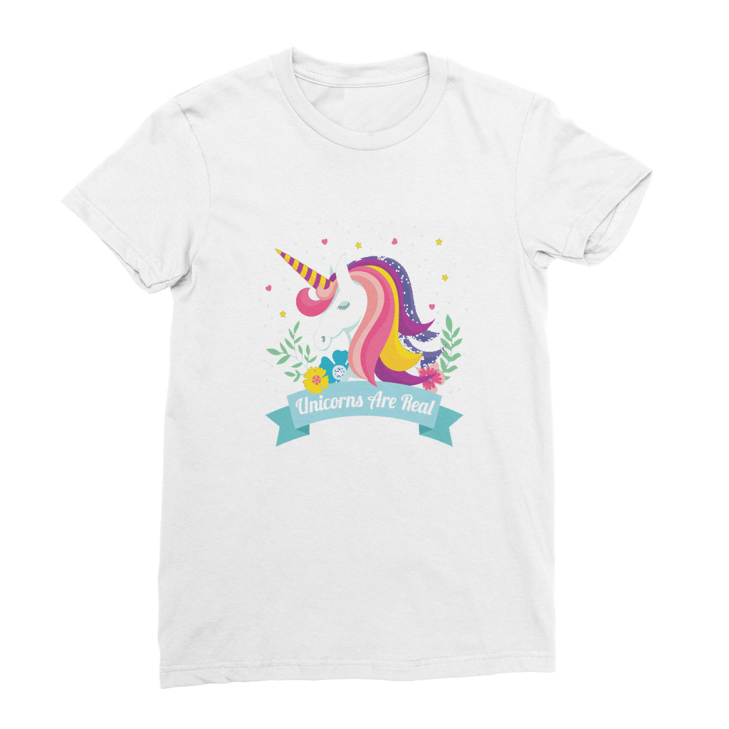 VIRGIN TEEZ Women T-Shirt White / Female / S Unicorns Are Real Premium Jersey Women's T-Shirt