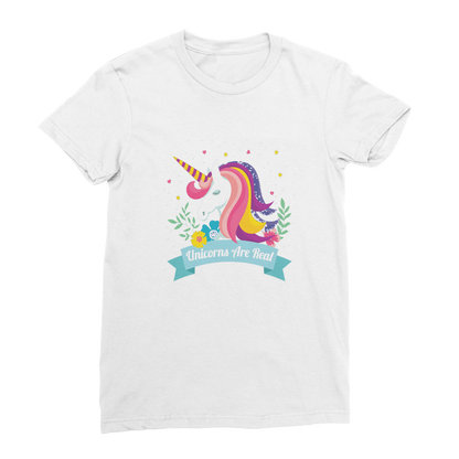 VIRGIN TEEZ Women T-Shirt White / Female / S Unicorns Are Real Premium Jersey Women's T-Shirt