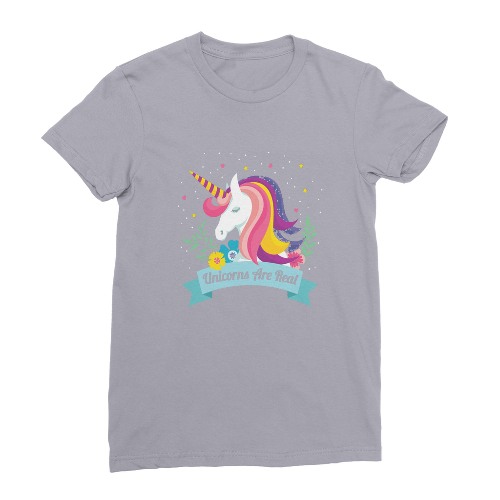 VIRGIN TEEZ Women T-Shirt Light Grey / Female / S Unicorns Are Real Premium Jersey Women's T-Shirt