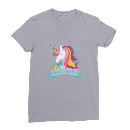 VIRGIN TEEZ Women T-Shirt Light Grey / Female / S Unicorns Are Real Premium Jersey Women's T-Shirt