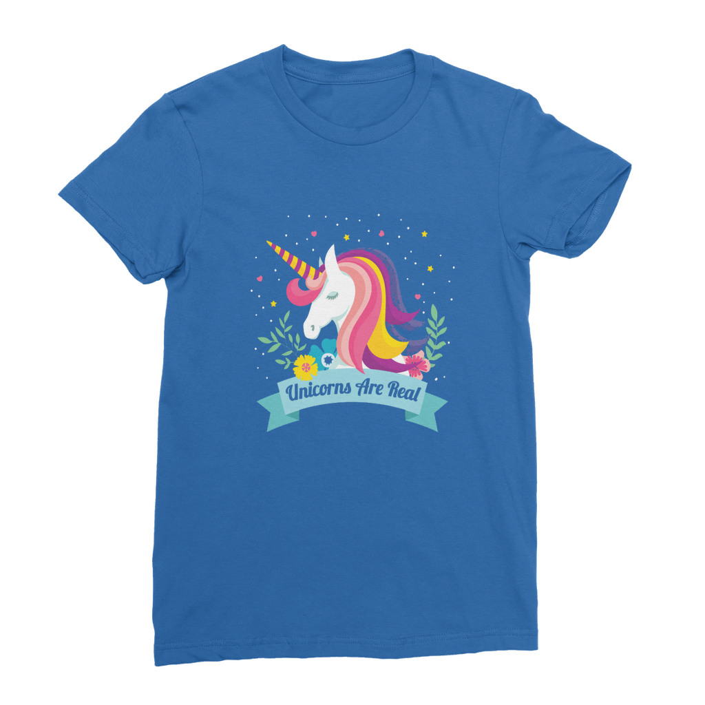 VIRGIN TEEZ Women T-Shirt Royal Blue / Female / S Unicorns Are Real Premium Jersey Women's T-Shirt