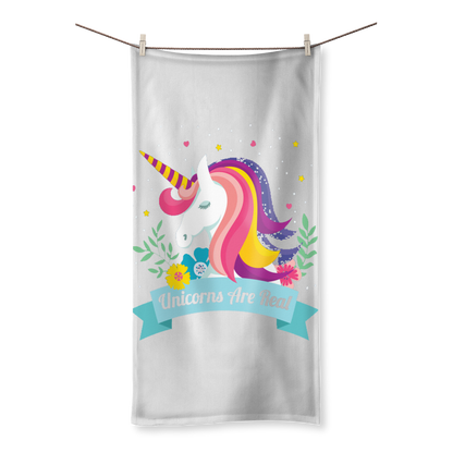 VIRGIN TEEZ Homeware (S) Guest Unicorns Are Real Sublimation All Over Towel