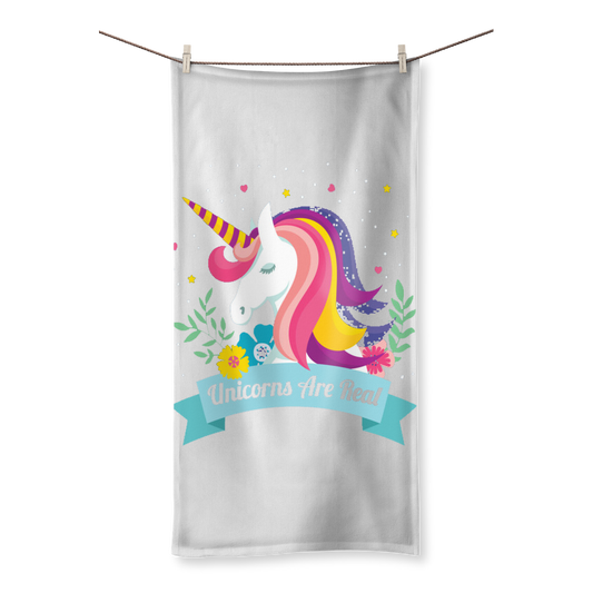 VIRGIN TEEZ Homeware (S) Guest Unicorns Are Real Sublimation All Over Towel