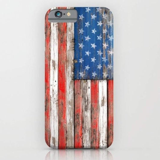 Threadless Mobile Cover USA Vintage Wood Mobile Cover