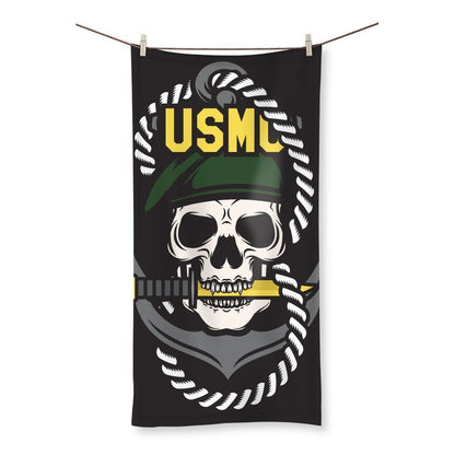 kite.ly Homeware 19.7"x39.4" USMC Skull 1 Beach Towel