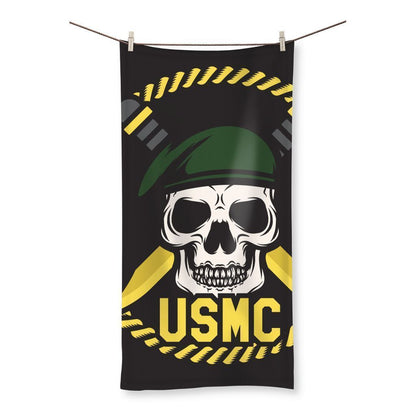 kite.ly Homeware 19.7"x39.4" USMC Skull 2 Beach Towel