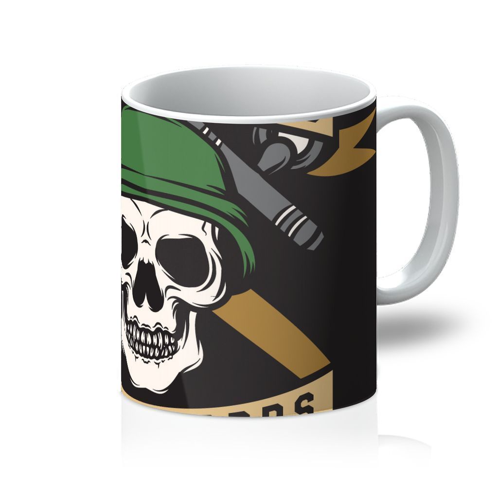 VIRGIN TEEZ Homeware 11oz USMC Skull 3 Mug